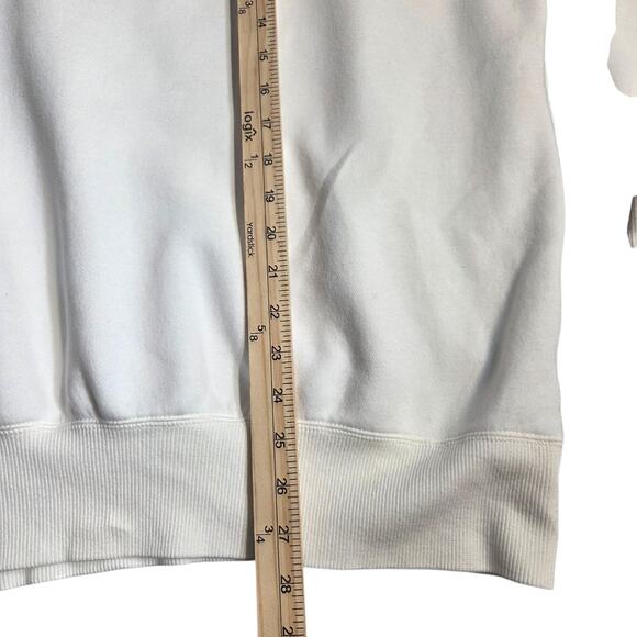 Nike Vtg 2000’s Oversized Center Swoosh Y2k Streetwear Sweatshirt White LARGE - Picture 6 of 7